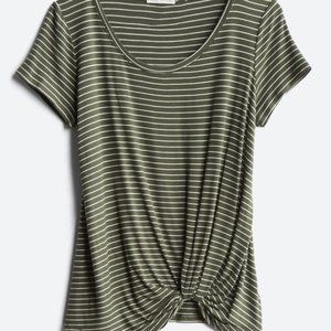 Nine Britton Levie Knot Front Knit Tee Small Stitch Fix